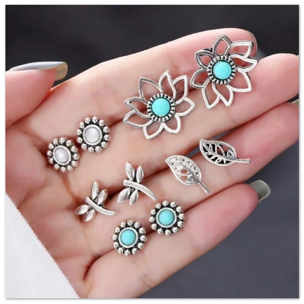 🍃 Lotus & Dragonfly Earrings Set 🍃